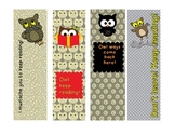 Owl Keep Your Place Bookmarks