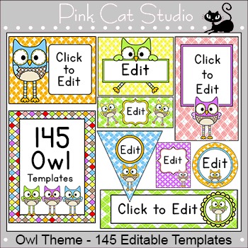 Editable Owl Name s Worksheets Teaching Resources Tpt