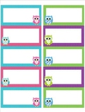 Owl Label Name Tags