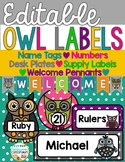Owl Labels: Editable