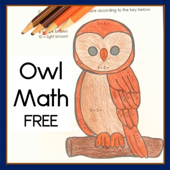 Preview of Fall Math Facts | Owl Math Freebie Addition and Subtraction Within 10