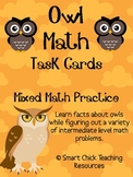 Owl Math Task Cards! (set of 20)  Mixed Math Practice