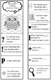 Owl Metacognition Bookmark