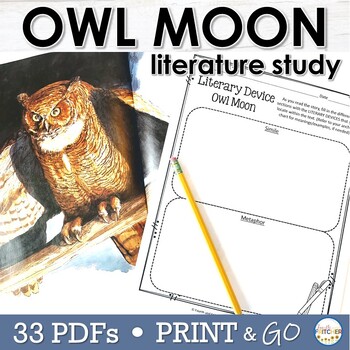 Preview of Owl Moon | Figurative Language | Personification | Narrative Creative Writing
