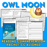 Owl Moon: Reading Comprehension No Prep Packet: Key Ideas 