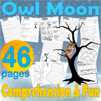 Preview of Owl Moon Winter Read Aloud Book Study Companion Reading Comprehension