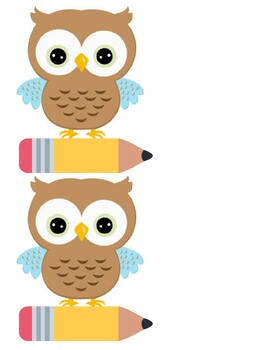 Owl Name Tags by Helping Others | Teachers Pay Teachers