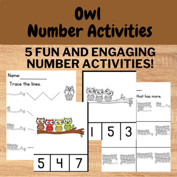 Preview of Owl Numbers 0 - 10 Activities - preschool number practice - DOLLAR DEAL