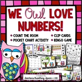 Valentine's Numbers 1-20 --- BINGO, Clip Cards, Pocket Chart & Count The Room
