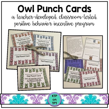 Preview of Owl Punch Cards (Positive Behavior Incentive Program)