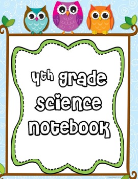 Preview of Editable Owl Science Notebook Cover