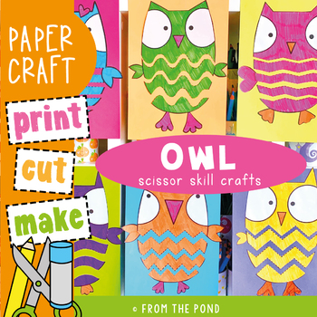 Preview of Owl Scissor Skill Crafts