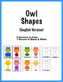 Owl Shapes - Color & BW