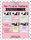 Owl Ten Frame Number Posters