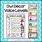 Owl Theme Classroom Decor Voice Levels Chart