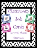 Owl Theme Classroom Job Cards