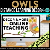 Owl Theme | Online Teaching Backdrop | Google Classroom He