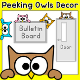Owl Theme Peeking Characters - Classroom Door and Bulletin