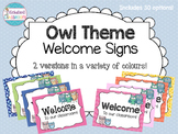 Owl Theme Welcome Signs