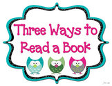 Owl Themed 3 Ways to Read a Book Poster Set