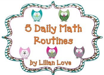 Preview of Owl Themed 5 Daily Math Routines