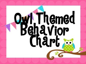 Preview of Owl Themed Behavior Chart
