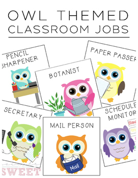 Elementary Classroom Jobs Chart