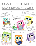 Owl Themed Classroom Job Chart