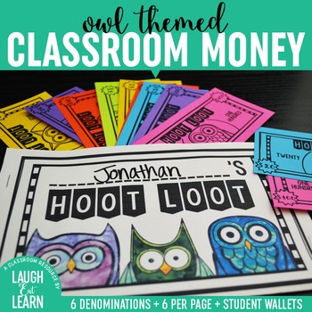 Preview of Owl Classroom Money {Hoot Loot}