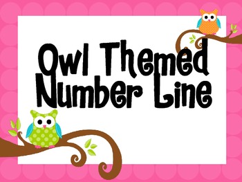 Preview of Owl Themed Number Line