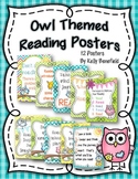 "Owl" Themed Reading Motivational Posters Classroom Decor