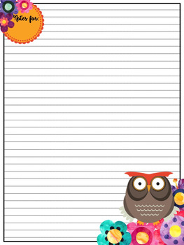 Owl Themed: School Planner Note Taking Stationary | TPT