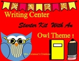 Owl Themed Writing Center Starter Kit