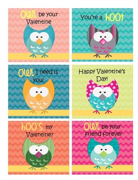 Owl Valentine Printable by Wonders From Willis | TPT