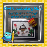 Owl Vocabulary Mats for Speech Therapy