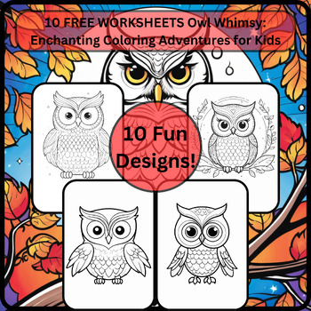 Preview of Owl Whimsy: Enchanting Coloring Adventures for Kids