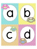 Owl and Chevron Theme Word Wall Headers and Word Cards wit