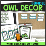 Owl Class Decor Bundle: Back To School Classroom Door, Wal