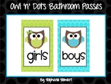 Owl 'n' Dots Bathroom Passes
