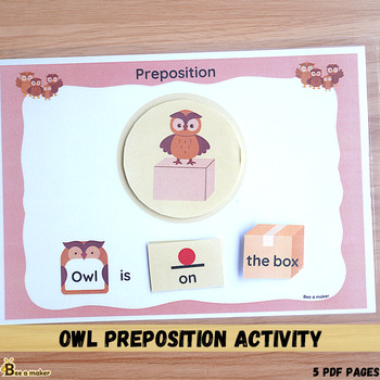 Preview of Owl preposition activity