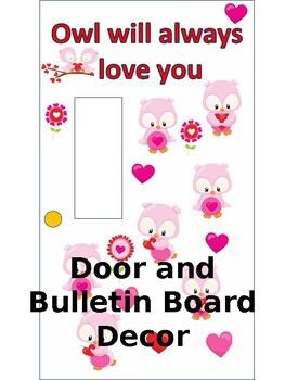 Preview of Owl will always love you door and bulletin board