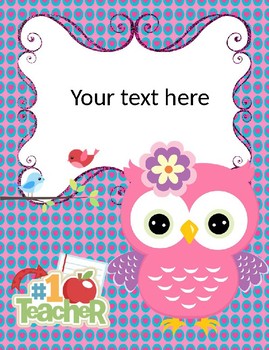 Preview of Owls & Birds Binder covers Editable!!!!