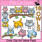 Owls Clip Art Value Pack - Personal & Commercial Use
