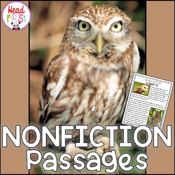 Preview of Owls Passages for Close Reading and Comprehension Questions with Writing