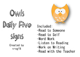Owls Daily Five Signs