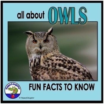 Owls PowerPoint - Informational Text and Fun Facts by HappyEdugator