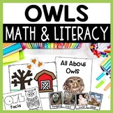 Owls Math and Literacy Activities