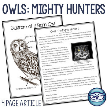 Owls Nonfiction Text Features Lessons for Distance Learning by The Owl Spot