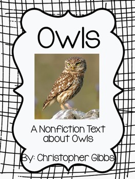 Preview of Owls Nonfiction Text and Recording Sheet