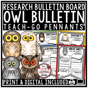 Preview of Owls Animals Research Activities Report Templates Owls Fall Bulletin Board